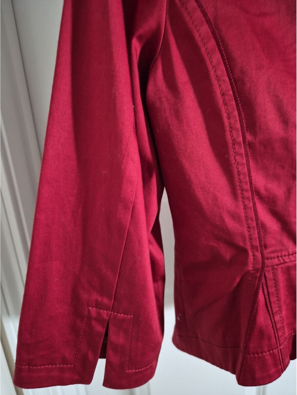 White House Black Market Red Military Jacket Blazer Size 6 - Picture 10 of 13